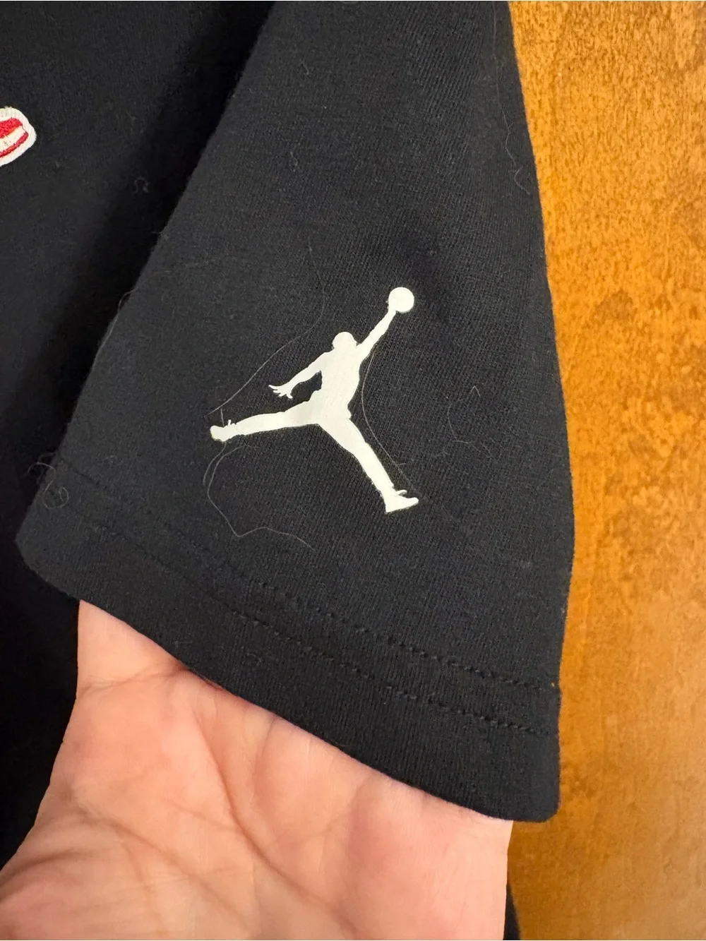 Kid’s Black T-Shirt with Small Sneaker Patch